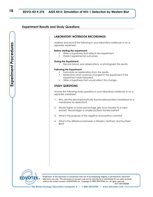 Experiment Procedures - Frederiksen