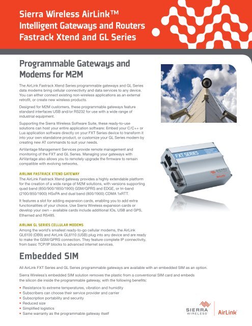 Gate Code Modems Programmable Gateways and Modems for M2M embedded siM ...