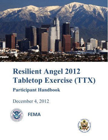Resilient Angel 2012 Tabletop Exercise (TTX) - Federal Executive ...