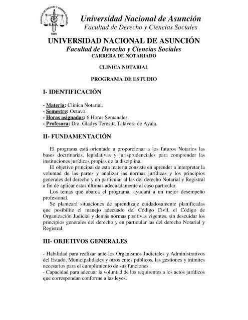 ClÃ­nica Notarial - Facultad de Derecho