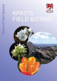 Field Botany Manual 2010 - University of Tasmania