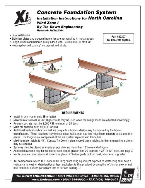 Xi2 Foundation System Installation for Wind Zone I