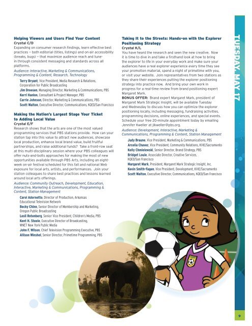 conference program brochure - PBS