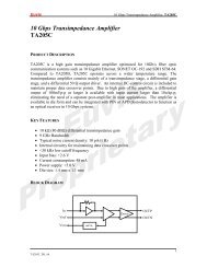 10 Gbps Transimpedance Amplifier TA205C - Euvis Inc.