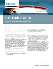 TechTopics No. 70 Arc-resistant switchgear accessibility ... - Siemens