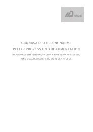 grundsatzstellungnahme pflegeprozess und dokumentation - MDS