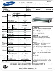 AVXDSH052CE Submittal pdf - Samsung System AC