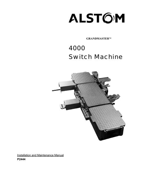 4000 Switch Machine - Alstom