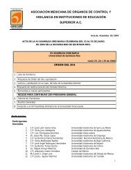 Acta de la XV Asamblea Ordinaria - Amocvies