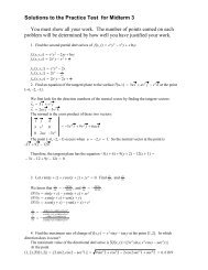 Solutions to the Practice Test for Midterm 3 You must show all your ...