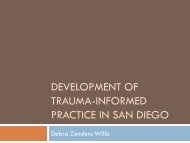 Application of Trauma-Informed Practice in San Diego