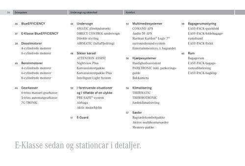 E-Klasse sedan og stationcar.