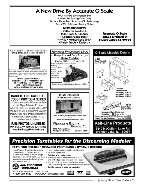 Scale - O Scale Trains Magazine Online