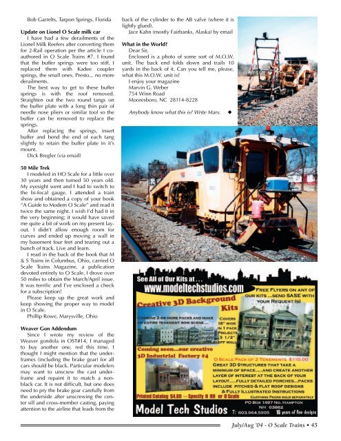 Scale - O Scale Trains Magazine Online