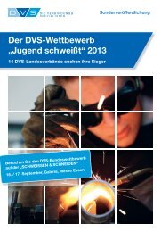 Der DVS-Wettbewerb „Jugend schweißt“ 2013