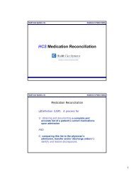 HCS Medication Reconciliation - FMQAI