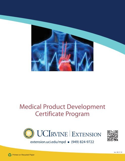 Medical Product Development Certificate Program - UC Irvine ...