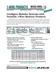 1-WIRE PRODUCTS MIXED-SIGNAL - E-LAB Computers