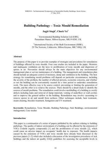 Building Pathology â Toxic Mould Remediation