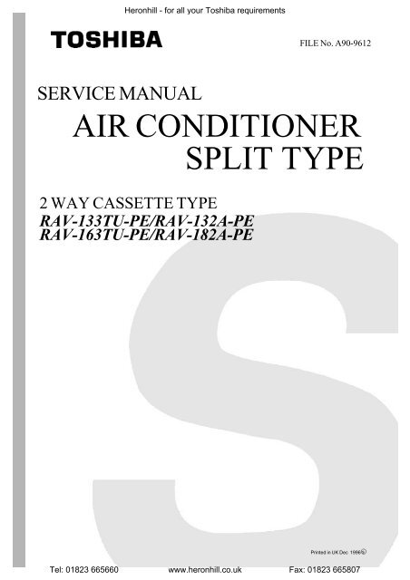 AIR CONDITIONER SPLIT TYPE - Heronhill Air Conditioning Ltd