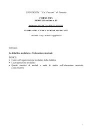 Didattica Modulare Educazione Musicale.pdf - Università Ca