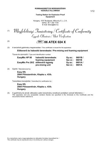 BKI06 ATEX 024X.pdf - BKI ExVÃ Kft.