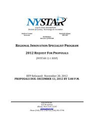 Request for Proposals NYSTAR's Regional Innovation Specialist ...
