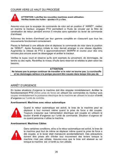 PA5570 - 7070T Series French Operator Manual - McConnel