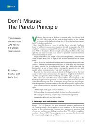 Don't Misuse The Pareto Principle - QAI