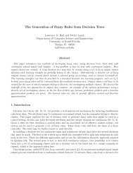 The Generation of Fuzzy Rules from Decision Trees - Department of ...