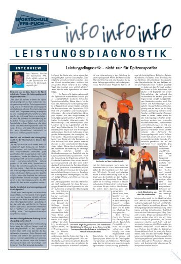 Leistungsdiagnostik - Sportschule FFB Puch GmbH