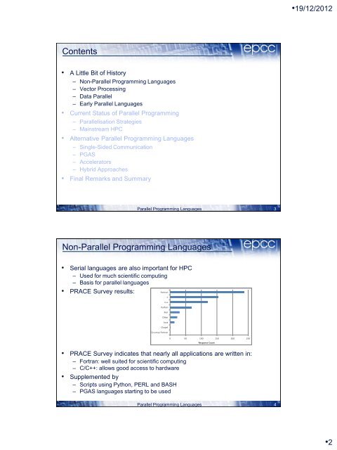 PGAS Programming with UPC and Fortran Coarrays