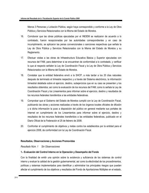 informe del resultado de la fiscalización superior de la cuenta ...