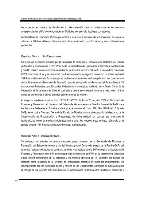 informe del resultado de la fiscalización superior de la cuenta ...