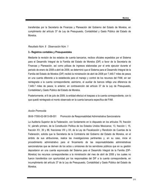 informe del resultado de la fiscalización superior de la cuenta ...