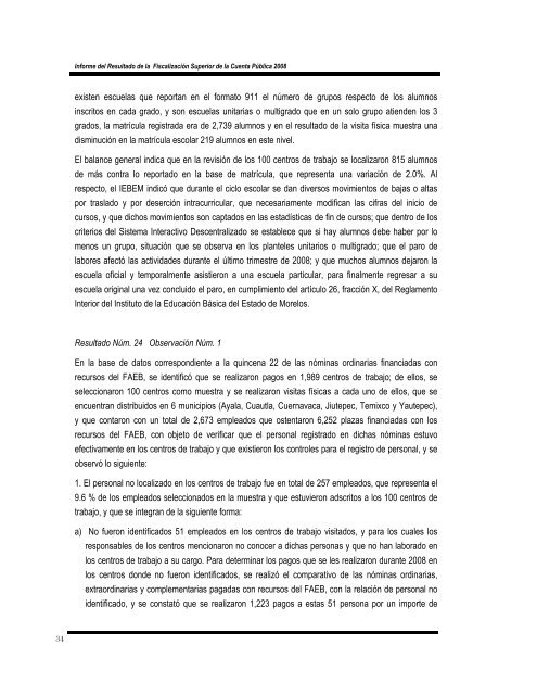 informe del resultado de la fiscalización superior de la cuenta ...