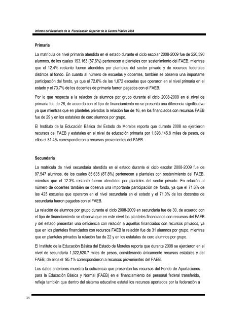 informe del resultado de la fiscalización superior de la cuenta ...