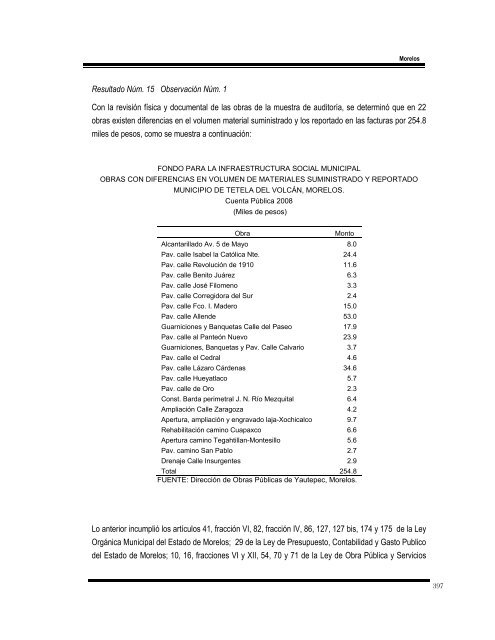 informe del resultado de la fiscalización superior de la cuenta ...