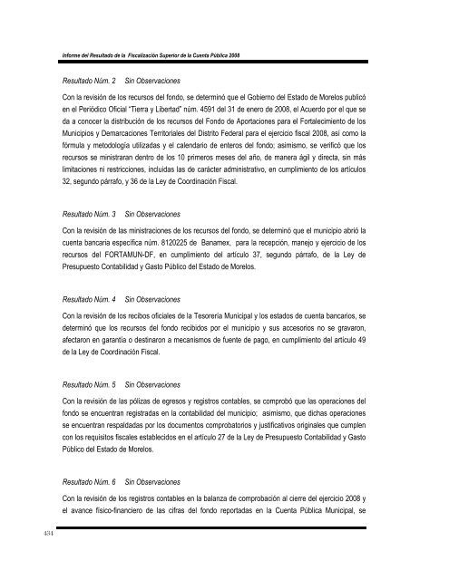 informe del resultado de la fiscalización superior de la cuenta ...