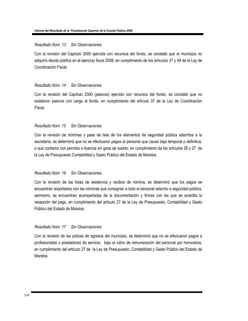 informe del resultado de la fiscalización superior de la cuenta ...