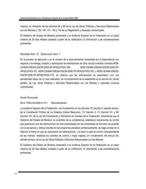 informe del resultado de la fiscalización superior de la cuenta ...