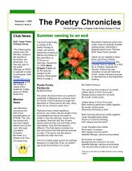 The Poetry Chronicles - Sol Magazine