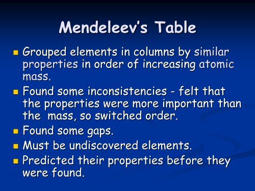 Chapter 12 The Periodic Table - Materialteknologi