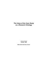 The Value of the Case Study as a Research Strategy - Finance-MBA ...