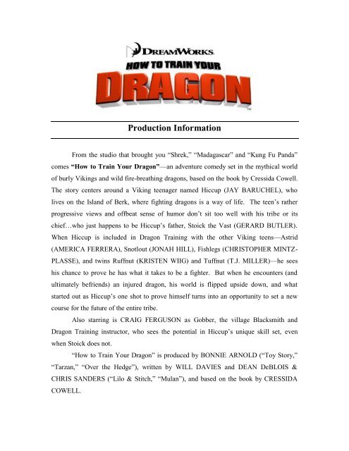 Production Information - Visual Hollywood