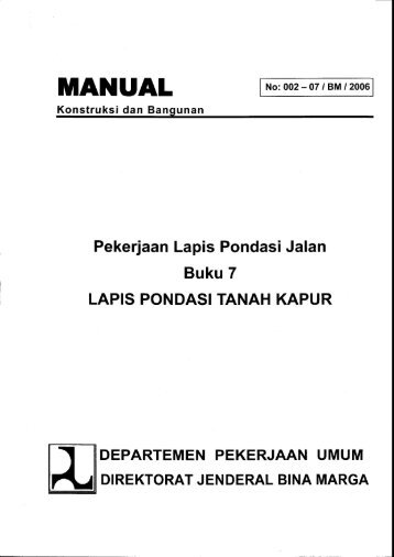 MANUAL - Departemen Pekerjaan Umum