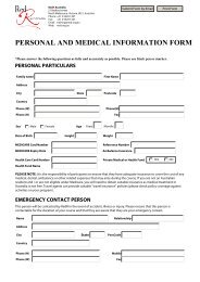 personal and medical information form - The Sphere Project