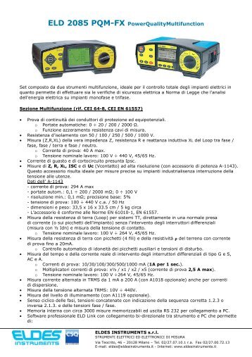 ELD 2085 PQM-FX PowerQualityMultifunction - Giva Energy