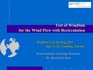 Test of WindSim for the Wind Flow with Recirculation