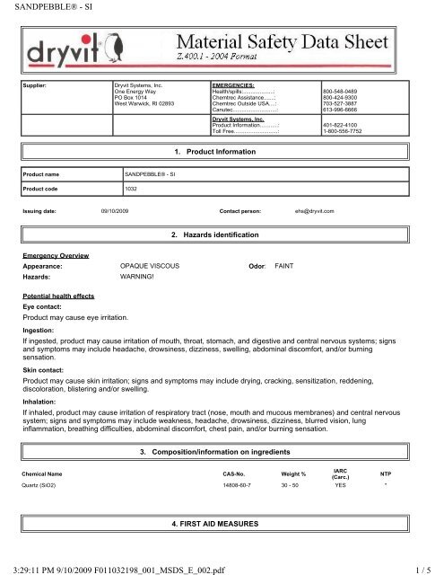 MSDS_1032 - Dryvit